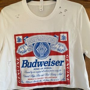 Budweiser Cropped T - Distressed